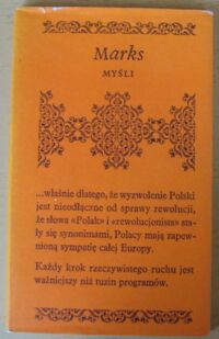 Zdjęcie nr 1 okładki Marks Karol Myśli. /Biblioteczka Aforystów/