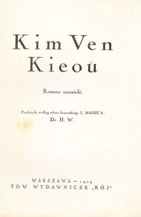 Miniatura okładki Masse'a L.  /przekł./ Kim Ven Kieou.