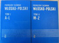 Miniatura okładki Meisels Wojciech Podręczny słownik polsko-włoski. Tom I-II.
