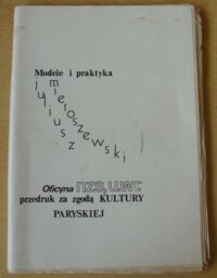 Miniatura okładki Mieroszewski Juliusz Modele i praktyka. /Biblioteka Kultury. Tom 195/