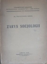 Zdjęcie nr 1 okładki Mirek Franciszek Zarys socjologii.