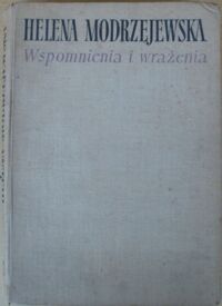 Miniatura okładki Modrzejewska Helena Wspomnienia i wrażenia.