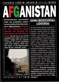 Miniatura okładki Modrzejewska-Leśniewska Joanna Afganistan. /Historia Państw Świata w XX Wieku/