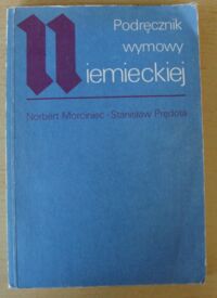Miniatura okładki Morciniec Norbert, Prędota Stanisław Podręcznik wymowy niemieckiej.