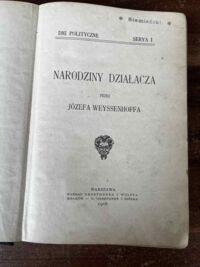 Miniatura okładki  Narodziny działacza przez Józefa Weyssenhoffa.