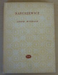 Miniatura okładki Naruszewicz Adam Liryki wybrane. /Biblioteka Poetów/