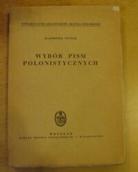 Miniatura okładki Nitsch Kazimierz Wybór pism polonistycznych. Tom I.