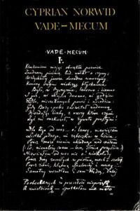 Miniatura okładki Norwid Cyprian Vade-mecum.
