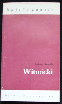 Miniatura okładki Nowicki Andrzej Witwicki. /Myśli i Ludzie/