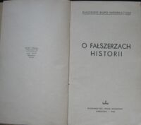 Zdjęcie nr 2 okładki  O fałszerzach historii.