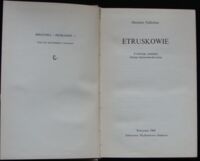 Zdjęcie nr 1 okładki Pallottino Massimo Etruskowie. /Biblioteka Problemów. 124/