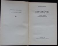 Zdjęcie nr 1 okładki Pallottino Massimo Etruskowie. /Biblioteka Problemów. 124/