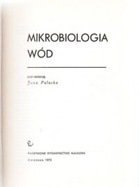 Miniatura okładki Paluch Jan /red./ Mikrobiologia wód.