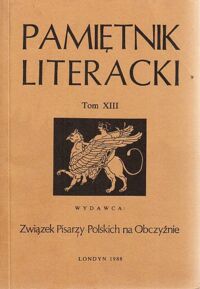 Miniatura okładki  Pamiętnik Literacki. Tom XIII.