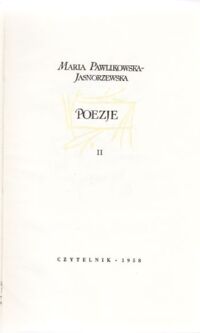 Miniatura okładki Pawlikowska-Jasnorzewska Maria Poezja. Tom II.
