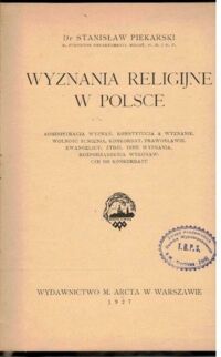 Miniatura okładki Piekarski Stanisław Wyznania religijne w Polsce.