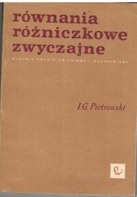 Miniatura okładki Pietrowski I. Równania różniczkowe cząstkowe.
