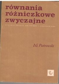 Miniatura okładki Pietrowski I. Równania różniczkowe cząstkowe.