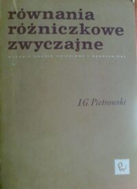Miniatura okładki Pietrowski I. Równania różniczkowe zwyczajne.
