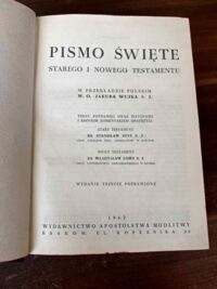 Miniatura okładki  Pismo Święte Starego i Nowego Testamentu w przekładzie polskim W. O. Jakuba Wujka S. J.