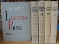 Zdjęcie nr 1 okładki Plezia Marian /red./ Słownik łacińsko-polski. T.I-V.