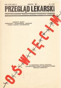 Zdjęcie nr 1 okładki  Przegląd lekarski. Rok XXVII. Seria II. NR  1 1971.