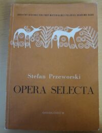 Miniatura okładki Przeworski Stefan Opera selecta.