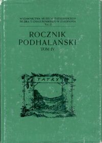 Miniatura okładki  Rocznik Podhalański. Tom IV.