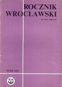 Miniatura okładki  Rocznik wrocławski. T. XIX.