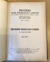 Zdjęcie nr 1 okładki  Roczniki nauk rolniczych i leśnych. Organ Towarzystwa popierania Polskiej nauki Rolnictwa i Leśnictwa. Tom-Vol.XLI. Zjazd Naukowy Rolniczo-Leśny w Poznaniu 25-28 Maja 1936 r. Część druga.