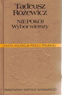 Miniatura okładki Różewicz Tadeusz Niepokój. Wybór wierszy. /Złota Kolekcja Poezji Polskiej/