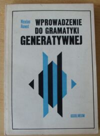 Miniatura okładki Ruwet Nicolas Wprowadzenie do gramatyki generatywnej.