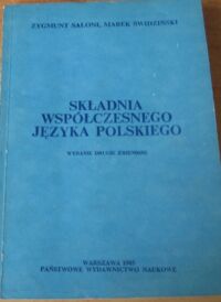 Miniatura okładki Saloni Zygmunt, Świdziński Marek Składnia współczesnego języka polskiego.