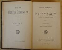 Miniatura okładki Sienkiewicz Henryk Krzyżacy. Powieść w czterech tomach. Wydanie piąte. Tom I-IV w 2 vol. /Pisma Henryka Sienkiewicza. Tom XXXI-XXXIV/