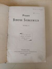 Zdjęcie nr 1 okładki Sienkiewicz Henryk Pisma. Tom I. Szkice węglem. Janko Muzykant. Stary sługa. Hania.