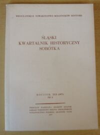 Miniatura okładki  Śląski Kwartalnik Historyczny Sobótka. Rocznik XXX (1975) Nr 2.