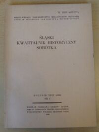 Miniatura okładki  Śląski Kwartalnik Historyczny Sobótka. Rocznik XXXV (1980) Nr 1.