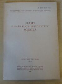 Zdjęcie nr 1 okładki  Śląski Kwartalnik Historyczny Sobótka. Rocznik XXXV (1980) Nr 4.