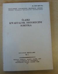 Zdjęcie nr 1 okładki  Śląski Kwartalnik Historyczny Sobótka. Rocznik XXXVIII (1983) Nr 2.