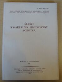 Miniatura okładki Śląski Kwartalnik Historyczny Sobótka. Rocznik XXXVIII(1983) Nr 1.