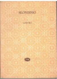 Miniatura okładki Słonimski Antoni Liryki. /Biblioteka Poetów /