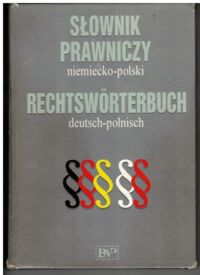 Zdjęcie nr 1 okładki  Słownik prawniczy niemiecko-polski.