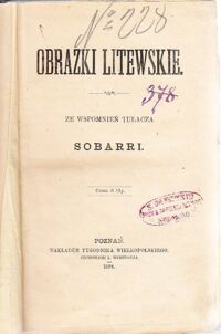 Miniatura okładki Sobarri Obrazki litewskie. Ze wspomnień tułacza.