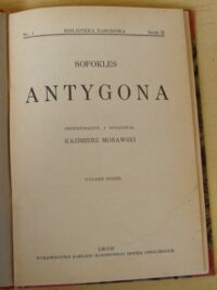 Zdjęcie nr 2 okładki Sofokles Antygona. /Seria II. Nr 1/