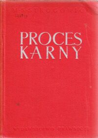Miniatura okładki Strogowicz M.S. Proces karny.