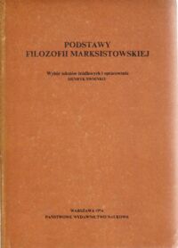 Miniatura okładki Swienko Henryk /Wybór tekstów źródłowych i opracowanie/. Podstawy filozofii marksistowskiej.