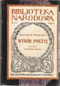 Miniatura okładki Syrokomla Władysław (Ludwik Władysław Kondratowicz) Wybór poezyj. /Seria I. Nr 54/