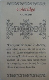 Miniatura okładki Taylor Samuel Coleridge. Aforyzmy. /Biblioteczka Aforystów/