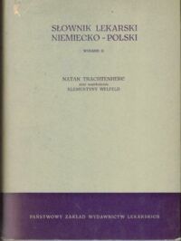Miniatura okładki Trachtenherc Natan Słownik lekarski niemiecko - polski.