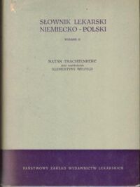 Zdjęcie nr 1 okładki Trachtenherc Natan Słownik lekarski niemiecko - polski.